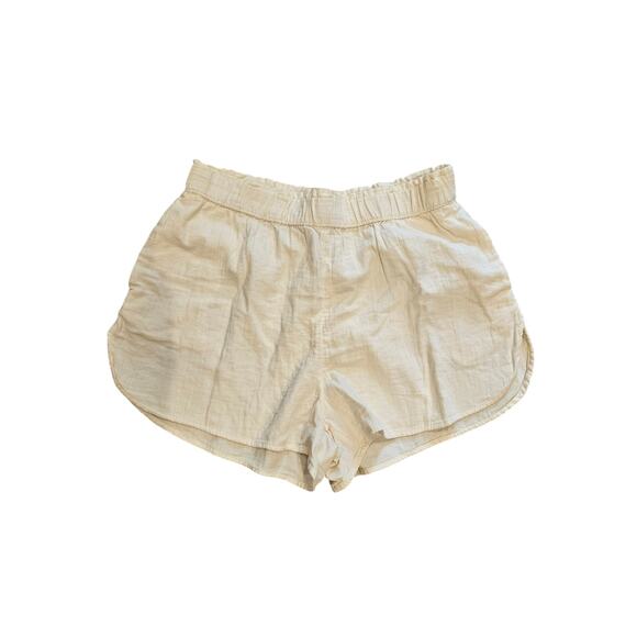 Universal threads cream gauzy cotton shorts boho nwot Womens large tan beige - Picture 1 of 5